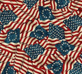 America 250 Beige Multi Flags