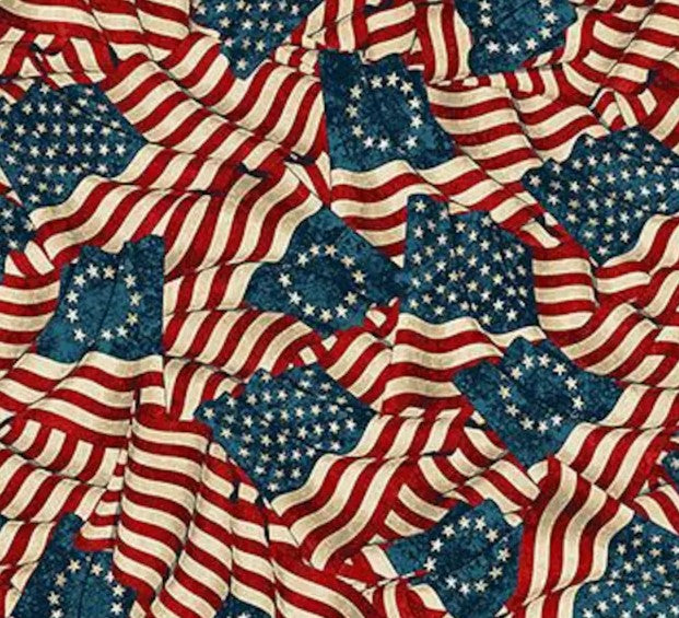 America 250 Beige Multi Flags