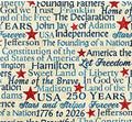 America 250 Words Red Stars