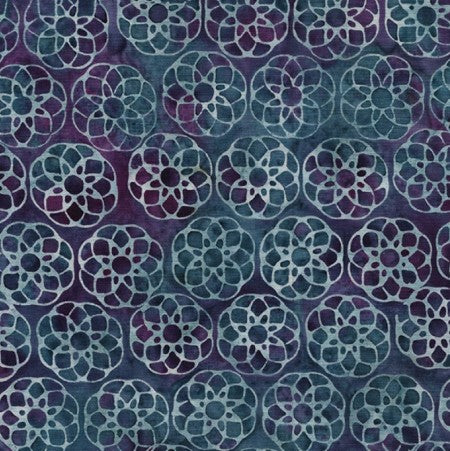 Banyan Batik Multi Purple Blue Gray