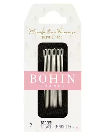 Bohin Embroidery Crewel Needles Size 9