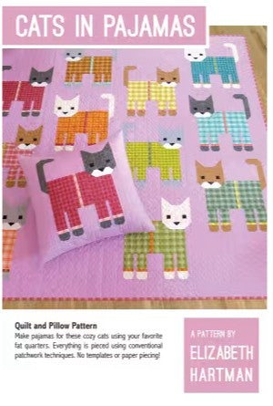 Cats In Pajamas Quilt & Pillow Pattern