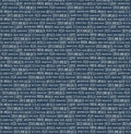 Clothworks Our World Words Navy Blue