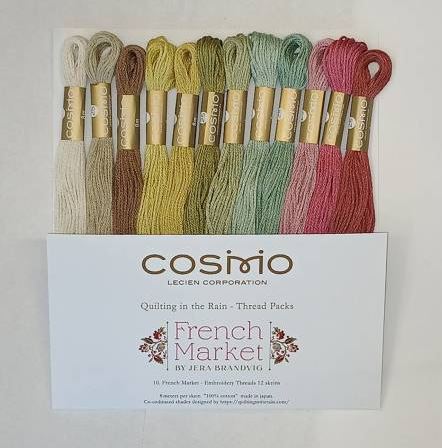 Cosmo Cotton Embroidery Floss Pack French Market 12 Colors