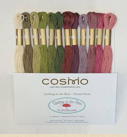 Cosmo Cotton Embroidery Floss Pack Highlands 12 Colors