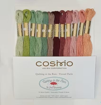 Cosmo Cotton Embroidery Floss Pack Secret Garden 12 Colors