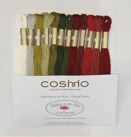 Cosmo Cotton Embroidery Floss Pack Victorian Holiday 12 Colors