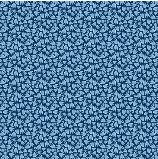 Counting Sheep Flowers Blue fabric bolt with floral and sheep patterns