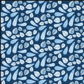 Counting Sheep Leaves Blue on Dark Blue fabric bolt