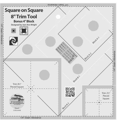 Creative Grids Square on Square 8 inch Trim Tool