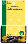 Dritz 2 inch Flat Flower Head Pins, 50 count