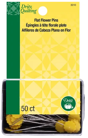 Dritz 2 inch Flat Flower Head Pins, 50 count