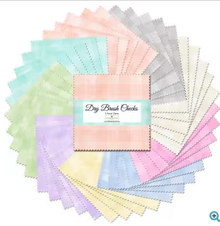 Dry Brush Checks Charm Pack