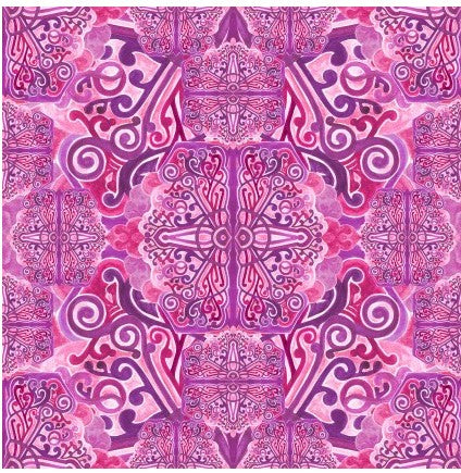 Elizabeth Jacobean 108 inch Fuscia