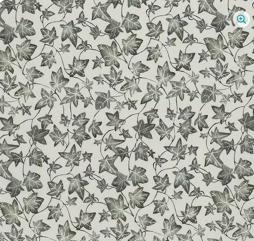 Figo Charmwood Green Vines fabric bolt with green vine patterns