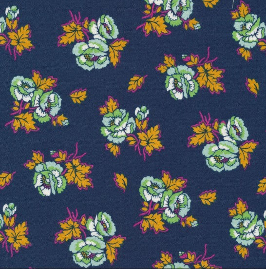 Figo Midnight Roses fabric bolt featuring floral design