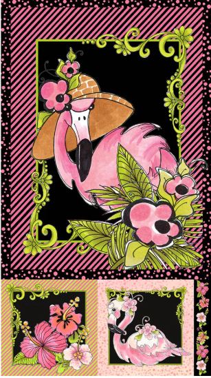 Flamingo Fabric Panel