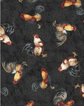 Garden Gate Roosters Black Toss