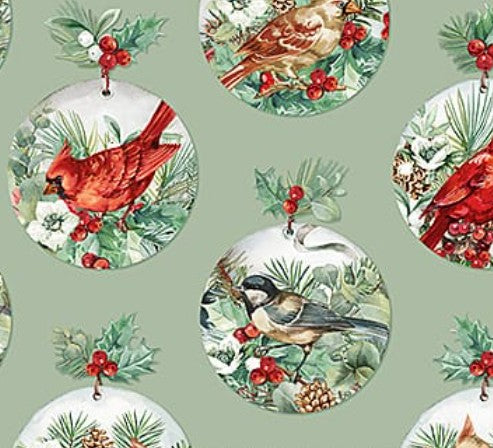 Home For Christmas Green Baubles