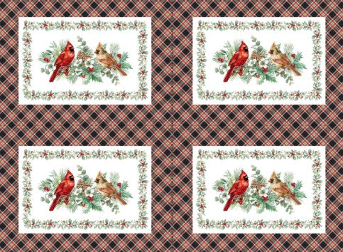 Home For Christmas Placemat Panel Canvas