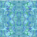 Kaleidoscope 108 inch Blue Teal