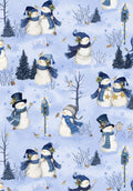 Let It Snow Lt Blue Forest Couple