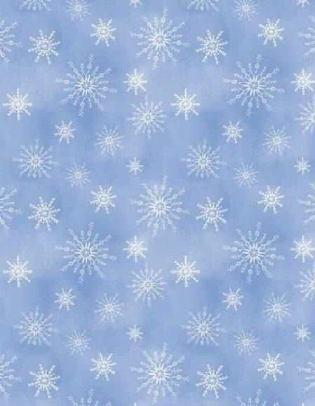 Let It Snow Lt Blue Snow Flakes.