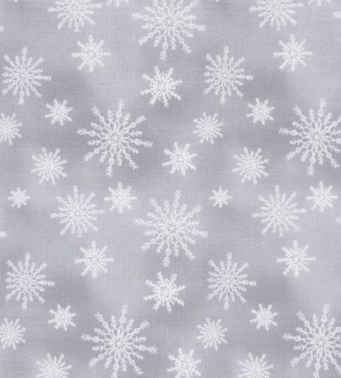 Let It Snow Lt Gray Snowflakes