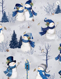 Let It Snow Lt Gray Snowman Couple