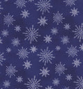 Let It Snow Navy Blue Snow Flake