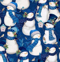 Let It Snow Navy Lg Snowman