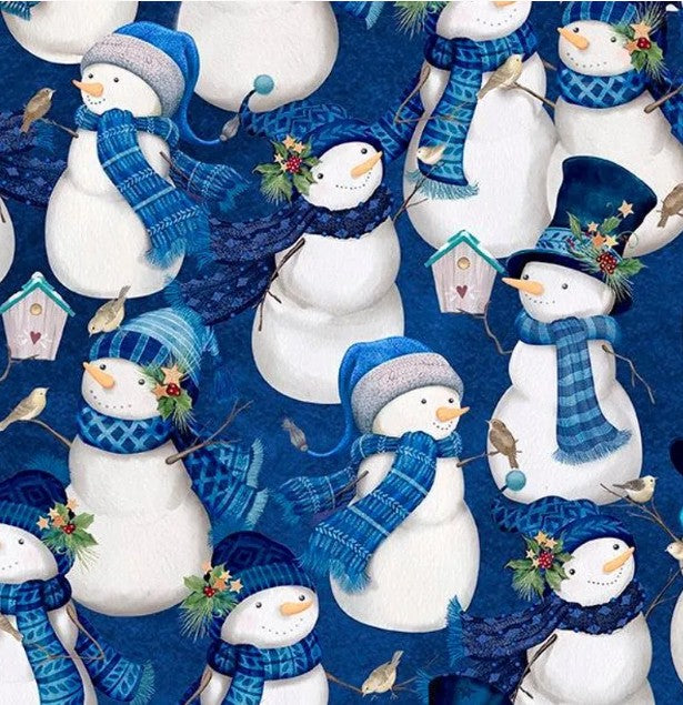 Let It Snow Navy Lg Snowman