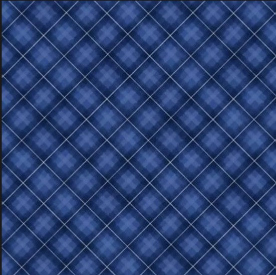 Let It Snow Navy Plaid