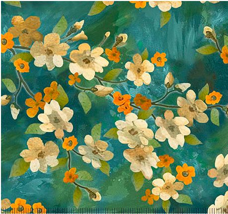 Light Of The World Teal Flowers