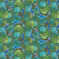 Lily Pond Teal Koi