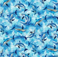 MM Moonlit Dolphins Blue