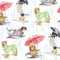 Michael Miller Dogs In The Rain White