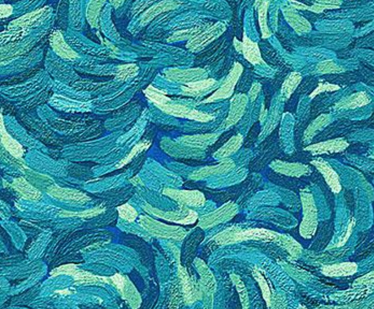NC Starry Night Teal Multi Brushstrokes