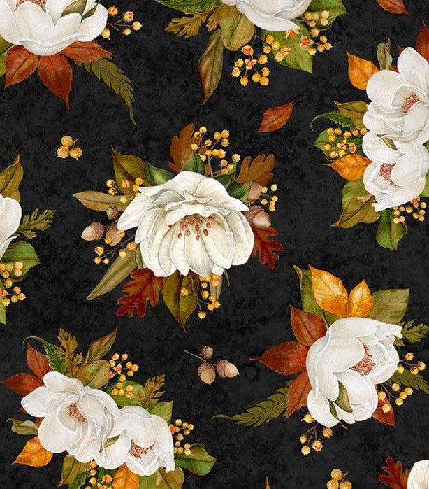Oh My Gourd! Charcoal Floral Toss