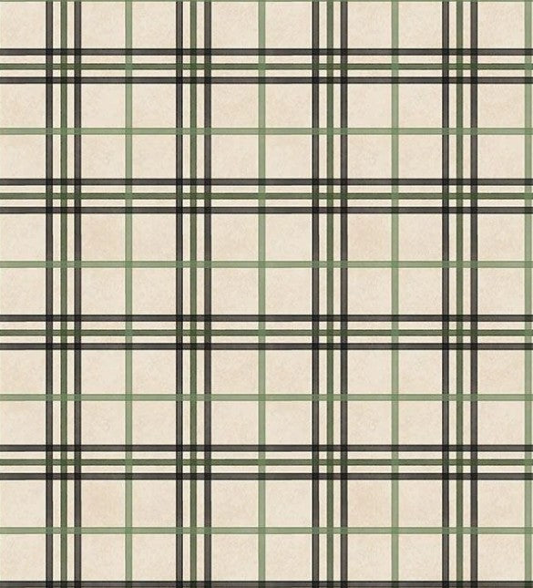 Oh My Gourd! Cream Chocolate Green Plaid