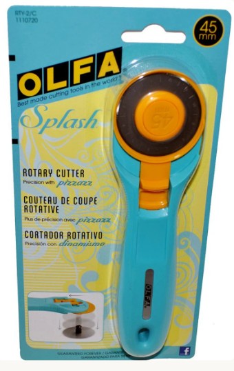 Olfa 45mm Rotary Cutter Splash Blue