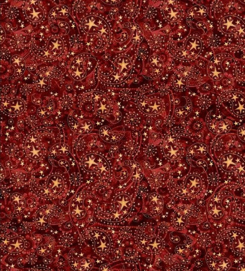 QT 1776 Red Star Paisley