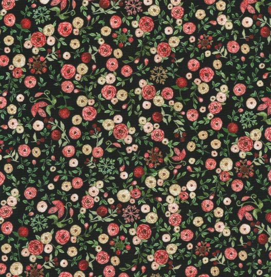 RK Make It Sew Florals Black