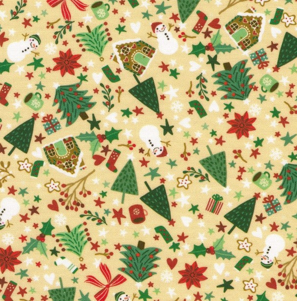 RK Tiny Tidings Tan Christmas Toss