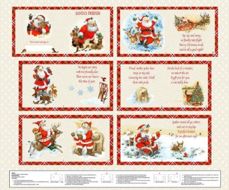Santa's Friends Book Panel