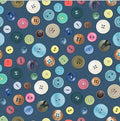 Secret Life Of Squirrels Buttons Dark Denim