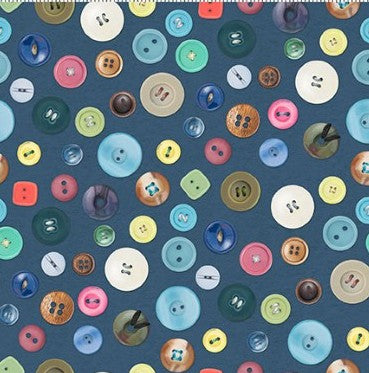 Secret Life Of Squirrels Buttons Dark Denim