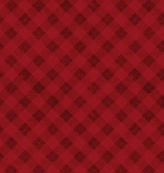 Snowy Gnomies Red Plaid