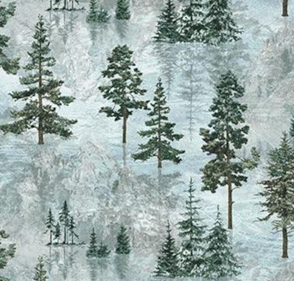 Stonehenge Lt Blue Multi Open Trees