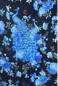 TT Black Royal Blue Peacocks